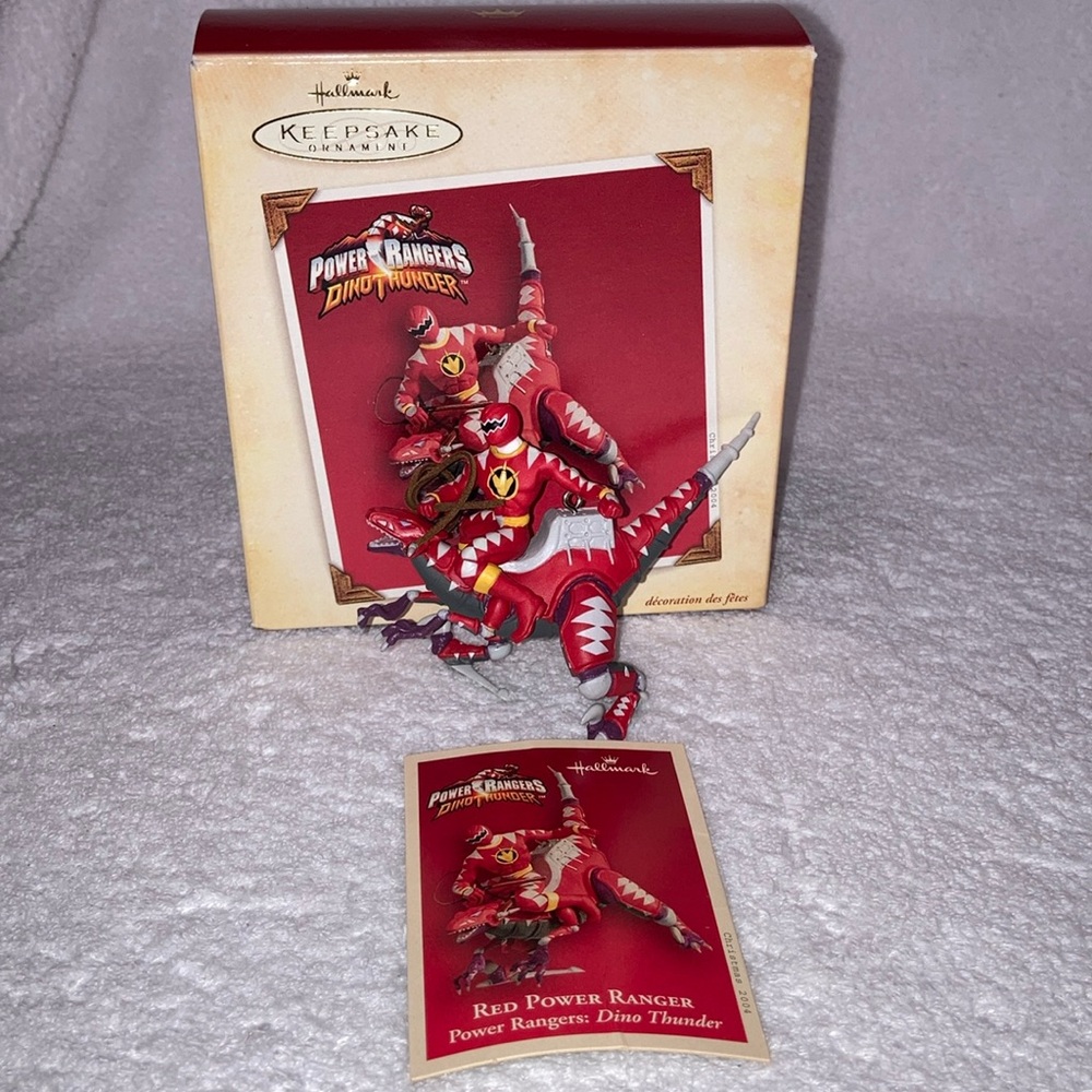 Hallmark Red Power Ranger Dino Thunder Dino Zords 2004 ornament